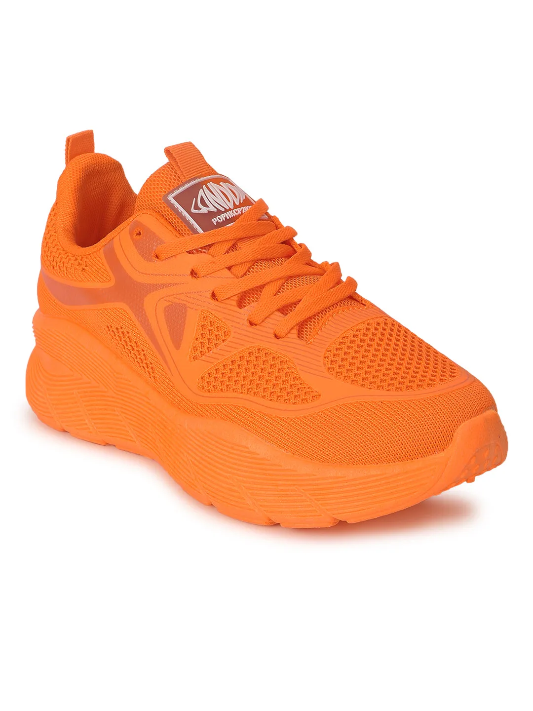 Orange Mesh Lace-Up Sneakers (TC-RS3613-ORA)