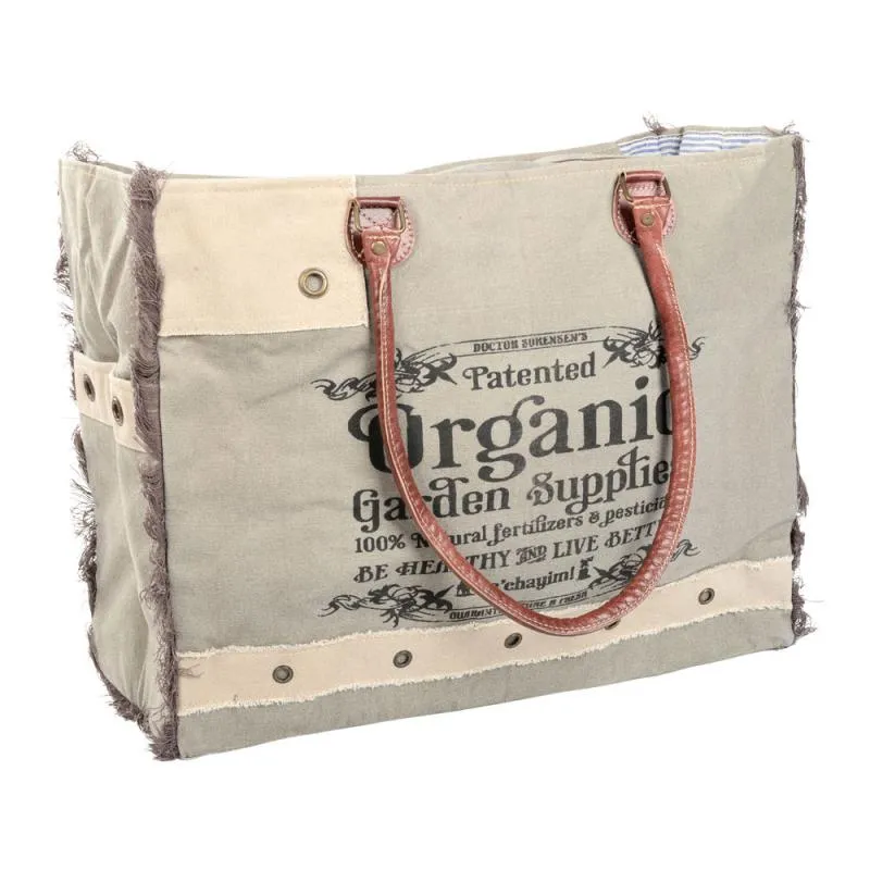 Organic Garden Supplies Frayed Tote