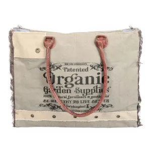 Organic Garden Supplies Frayed Tote