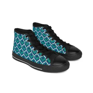 Peacock Pattern Men's Classic Sneakers