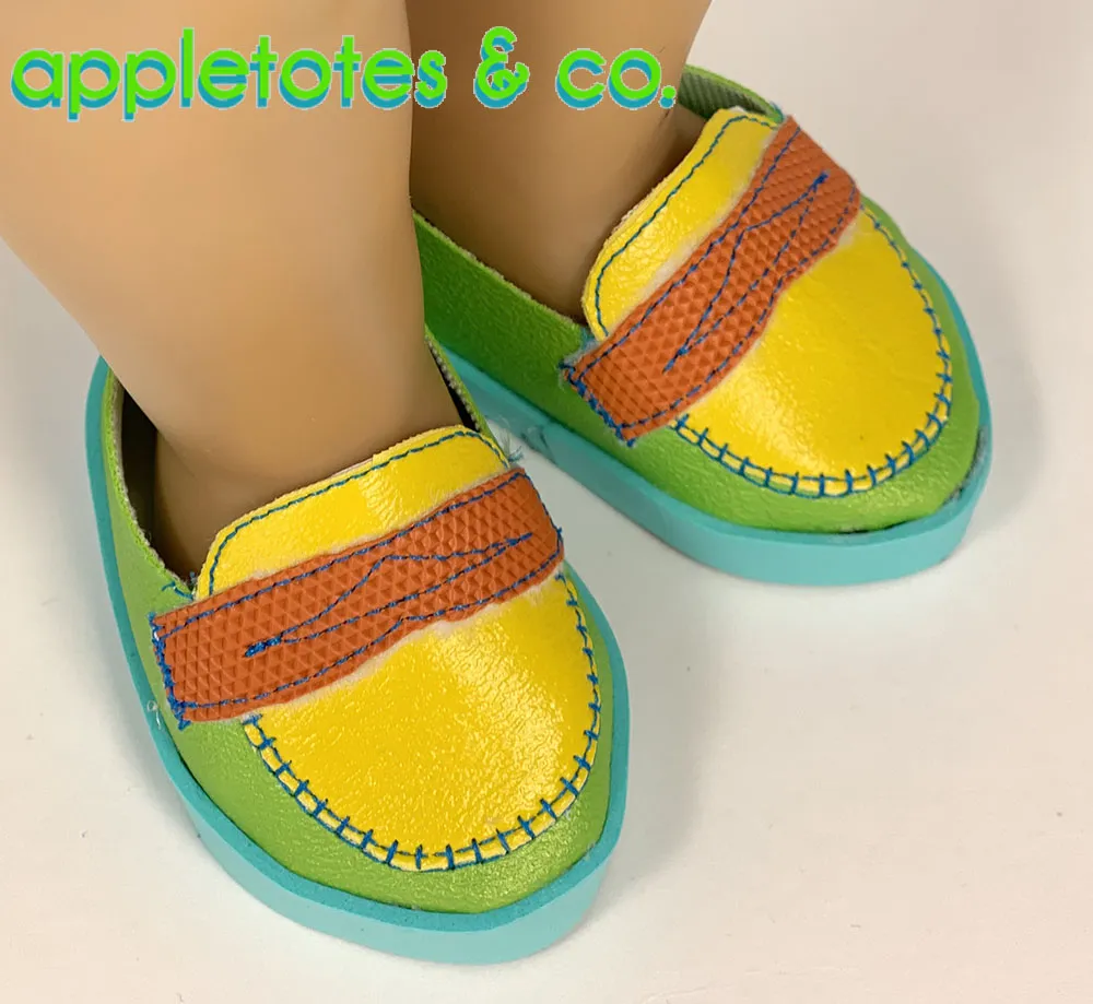 Penny Loafers ITH Embroidery Patterns for 18 Inch Dolls