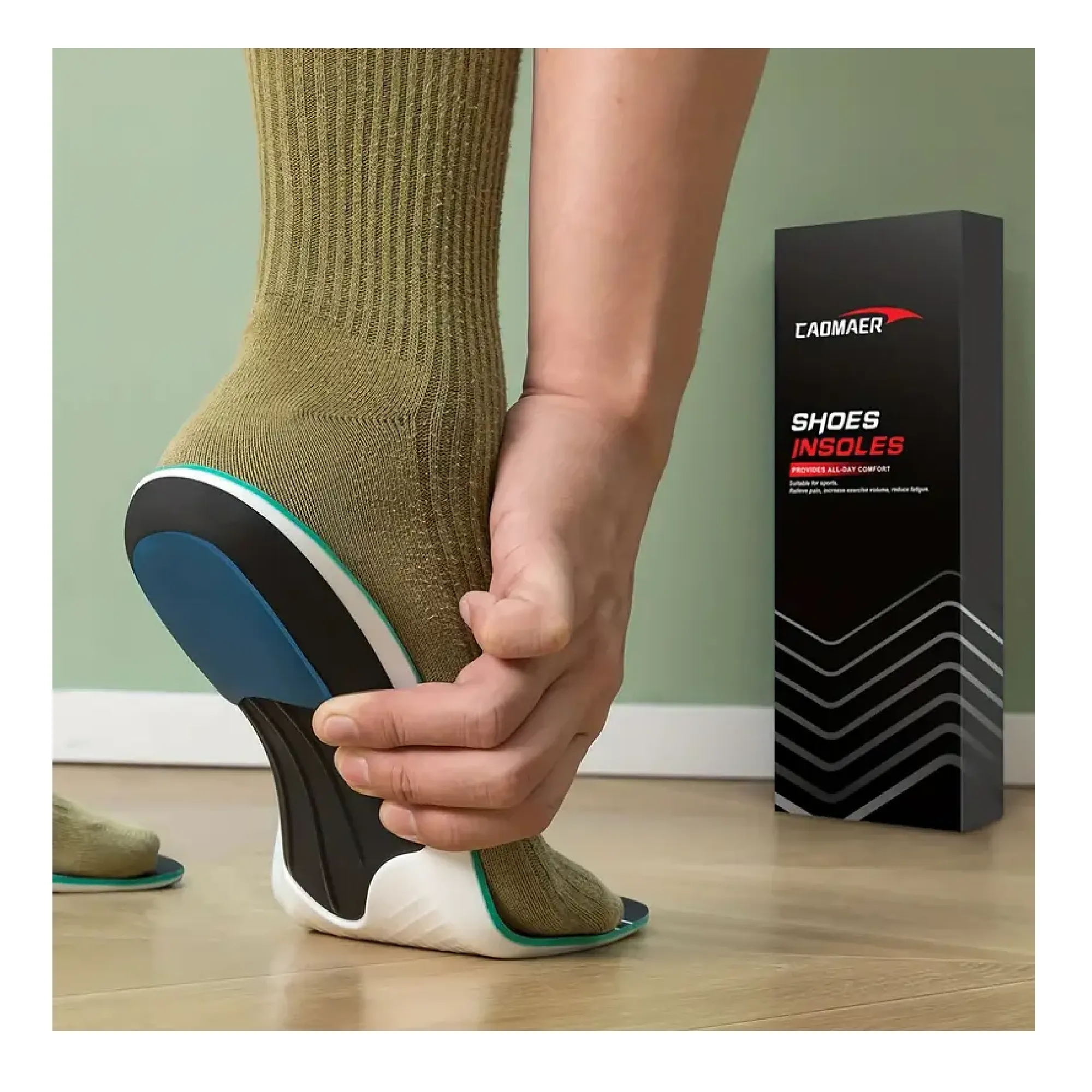 Plantar Fasciitis with Caomaer's Arch Support shoes Insoles - All Day Shock Absorption for Men & Women!