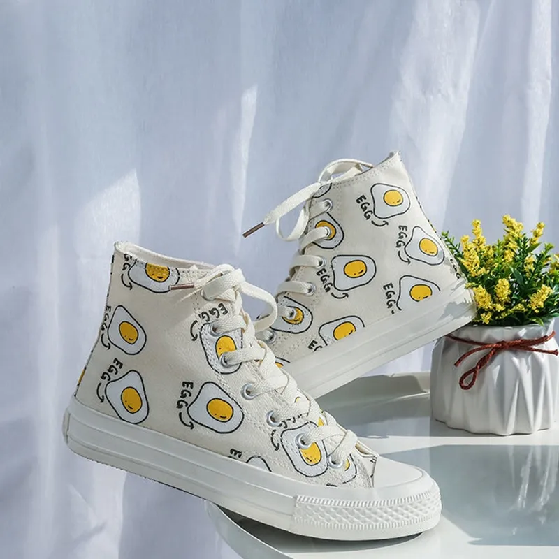 Poached Egg Hand-painted Shoes AD11038