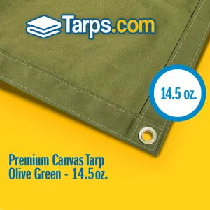 Premium Canvas Tarps - Olive Green