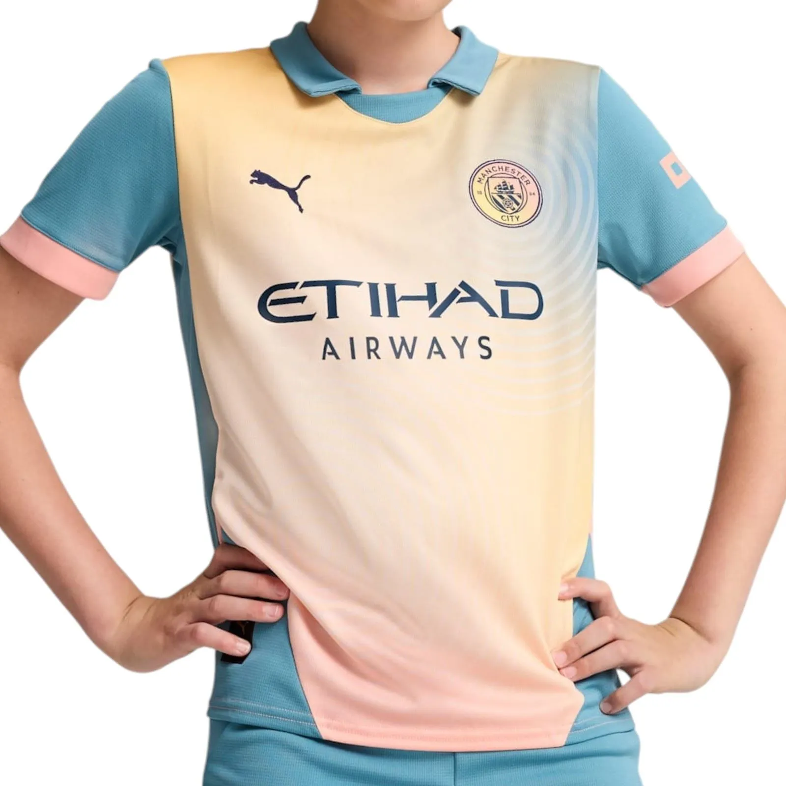 Puma Manchester City Football Club 2024/25 Short Sleeved Kids Fourth Jersey