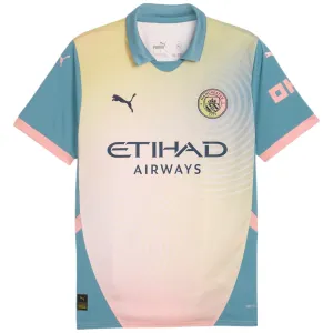 Puma Manchester City Football Club 2024/25 Short Sleeved Kids Fourth Jersey