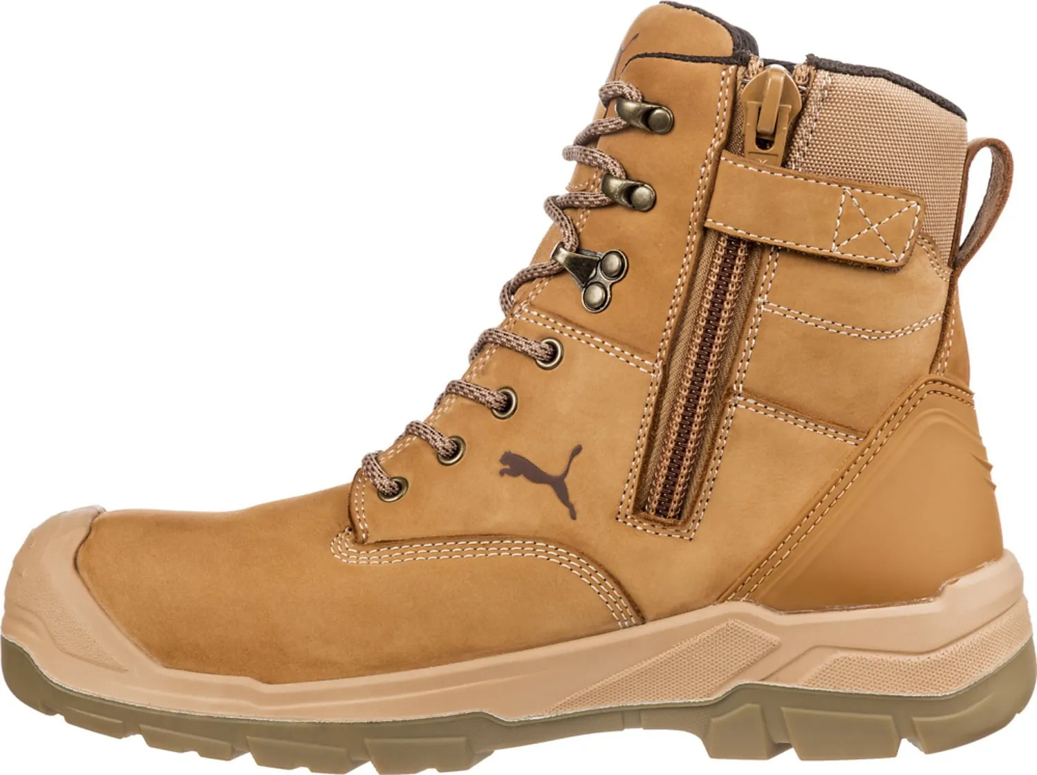 Puma Safety Womens Conquest CTX High EH WP ASTM Wheat Leather Work Boots