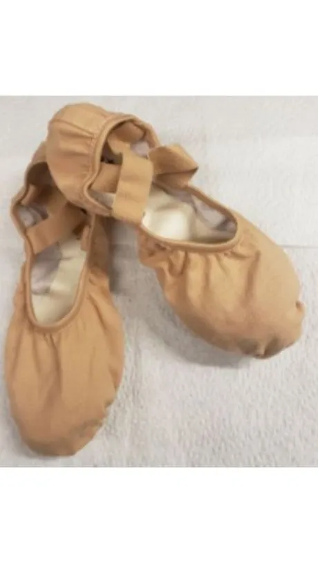 Quinn -- Stretch Canvas Split Sole Ballet -- Nude