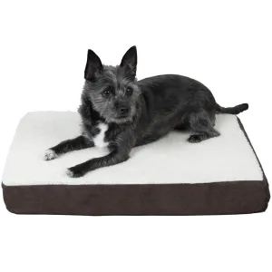 Rectangular Mattress Dog Bed - Sherpa - Espresso