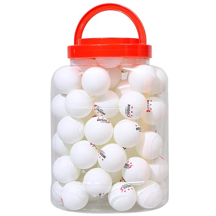 REGAIL 60 PCS Barrel Celluloid Table Tennis Training Ball(White)