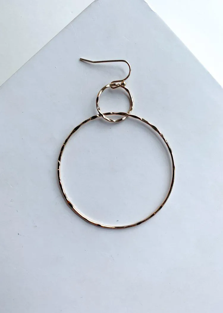 Reynolds Thin Double Gold Hoops