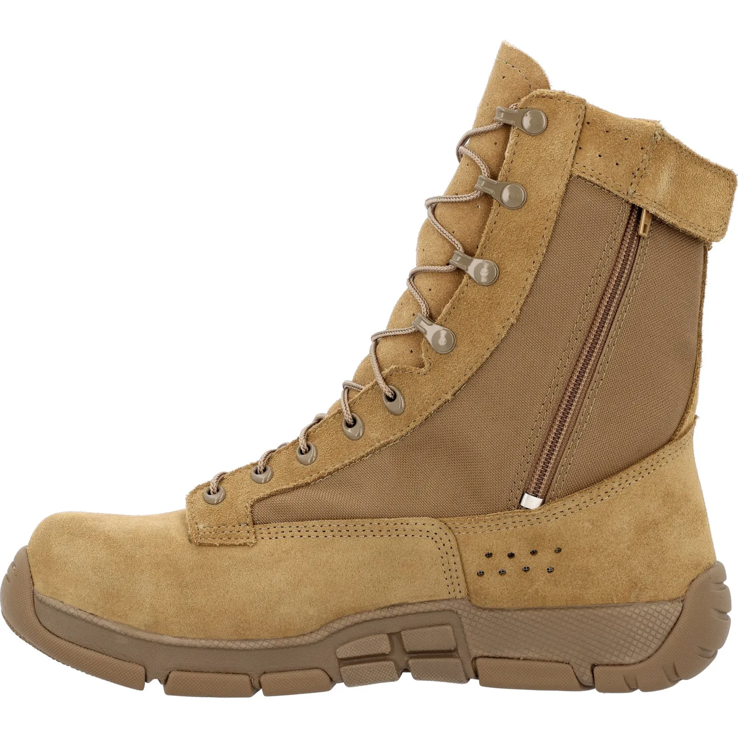 Rocky Mens C4T CT Tactical Coyote Brown Leather Military Boots