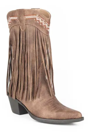 Roper Brown Ladies Round Toe Fringe Style 09-021-1556-0703