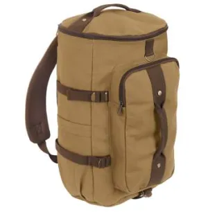 Rothco Convertible Canvas Duffle Backpack 19" Coyote Brown/Brown 2225