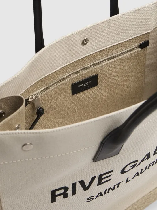 Saint Laurent   Rive Gauche canvas tote bag 