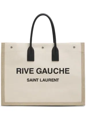 Saint Laurent   Rive Gauche canvas tote bag 