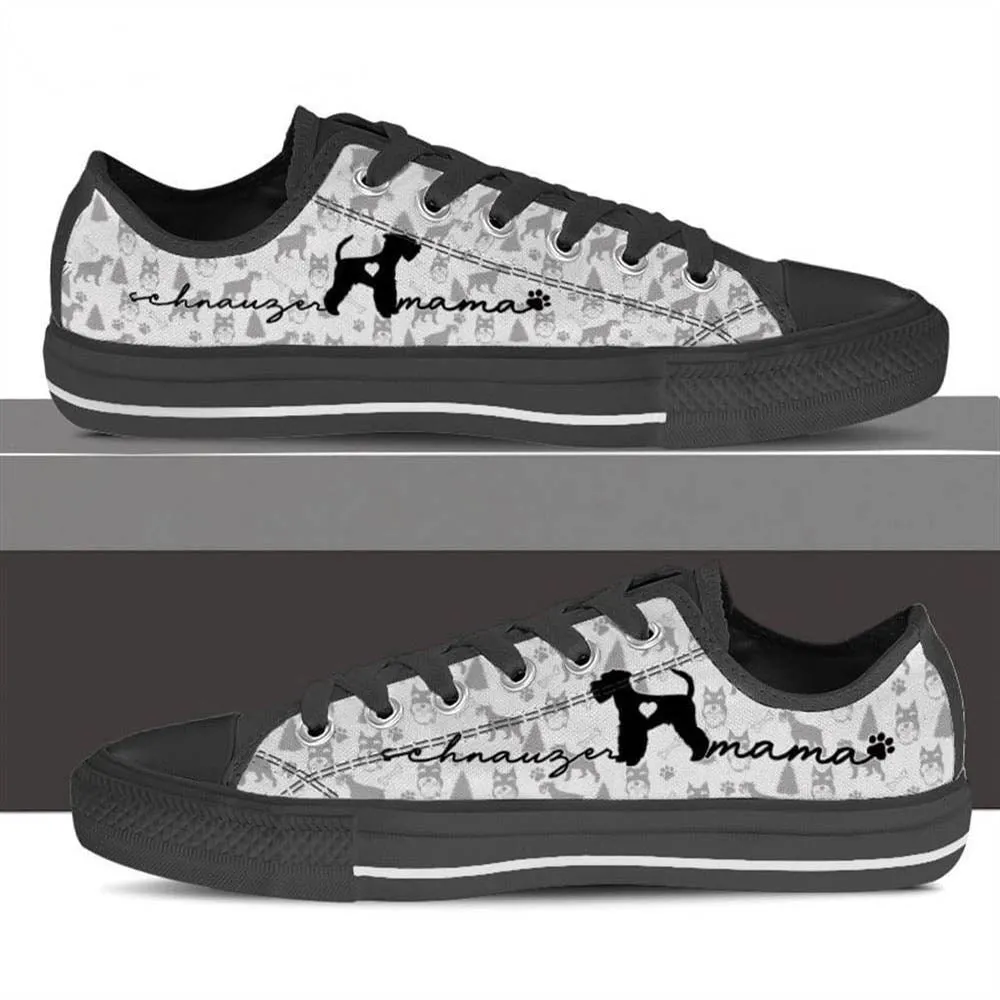 Schnauzer Low Top Shoes - Dog Walking Shoes Men Women, Dog Printed Shoes, Canvas Shoes For Men, Women