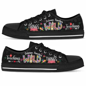 Science Teacher Teaching Wild Things Low Top Shoes, Teacher Shoes, Low Top Sneakers