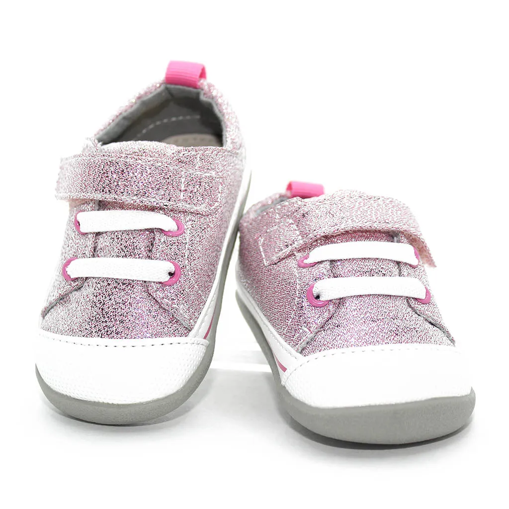 See Kai Run Stevie Sneakers Pink Glitter Infants Walkers Girls - Kids Shoes