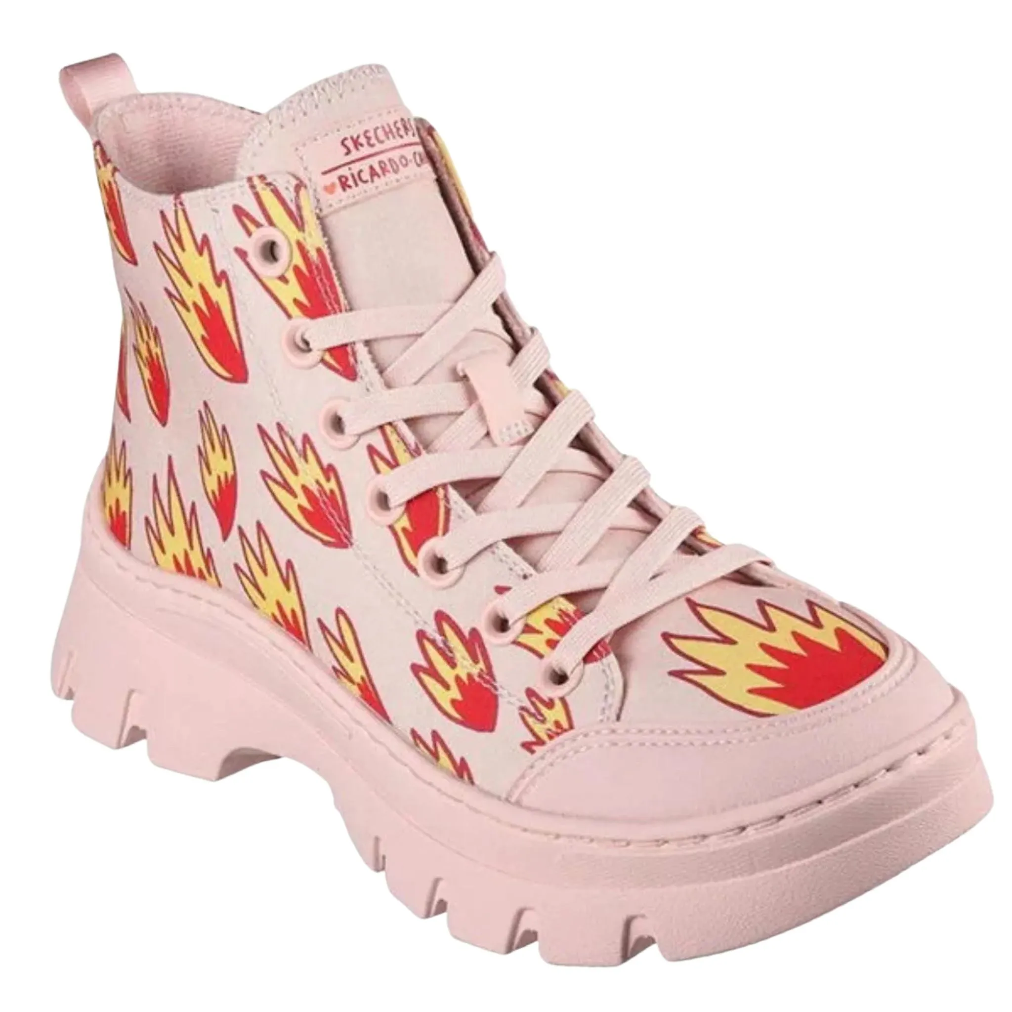 Skechers Women's 177950 Ricardo Cavolo Roadies Surge Tiny Flames Pink Multi Casual Shoes