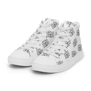 Skeleton Men’s High Top Canvas Shoes