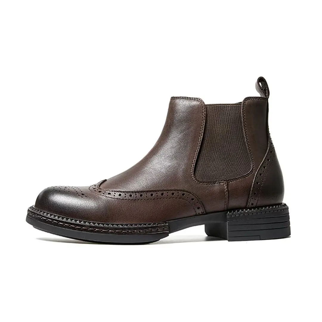 SleekElegance Men's Slip-On Boots