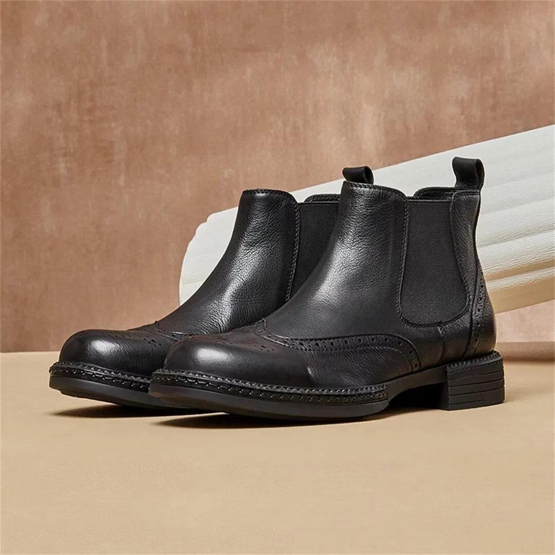 SleekElegance Men's Slip-On Boots