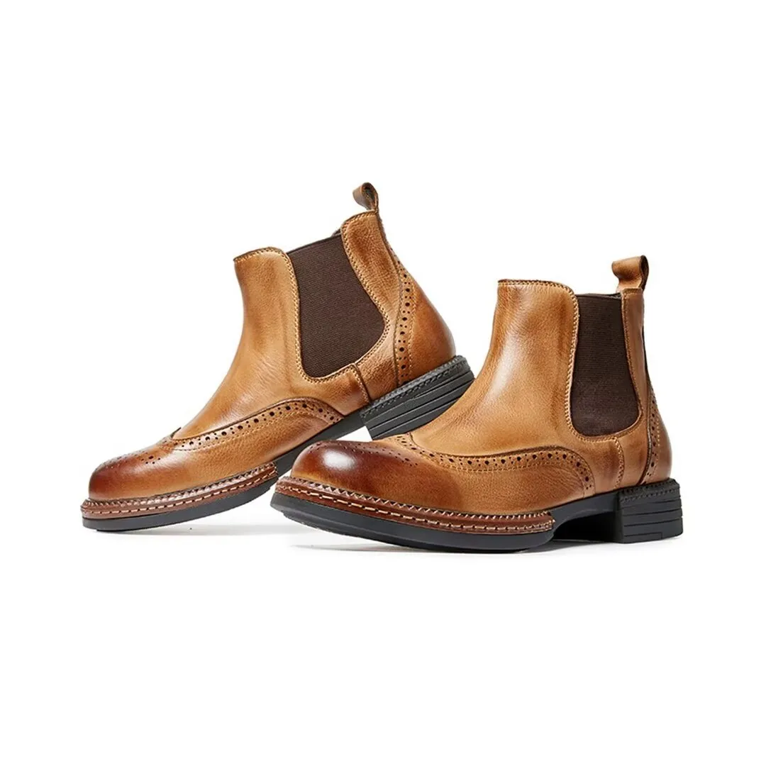 SleekElegance Men's Slip-On Boots