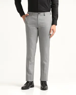 Slim Comfort B-95 Formal Grey Textured Trouser - Hoop