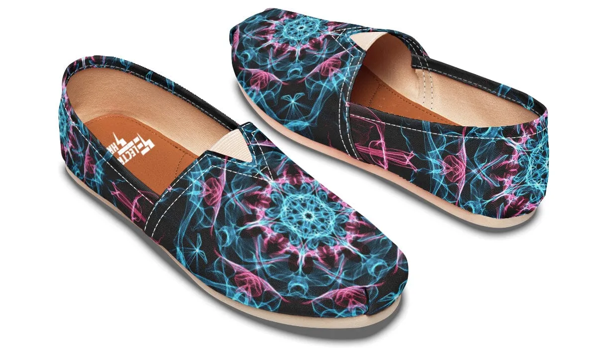 Smokey Blue Mandala Casual Slip on Shoes