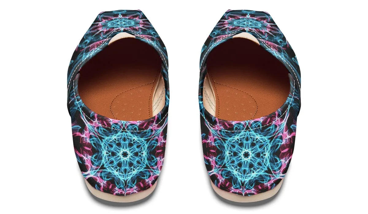 Smokey Blue Mandala Casual Slip on Shoes