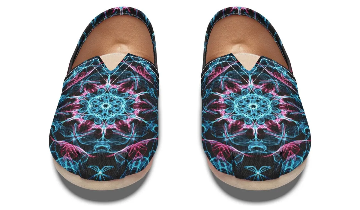 Smokey Blue Mandala Casual Slip on Shoes