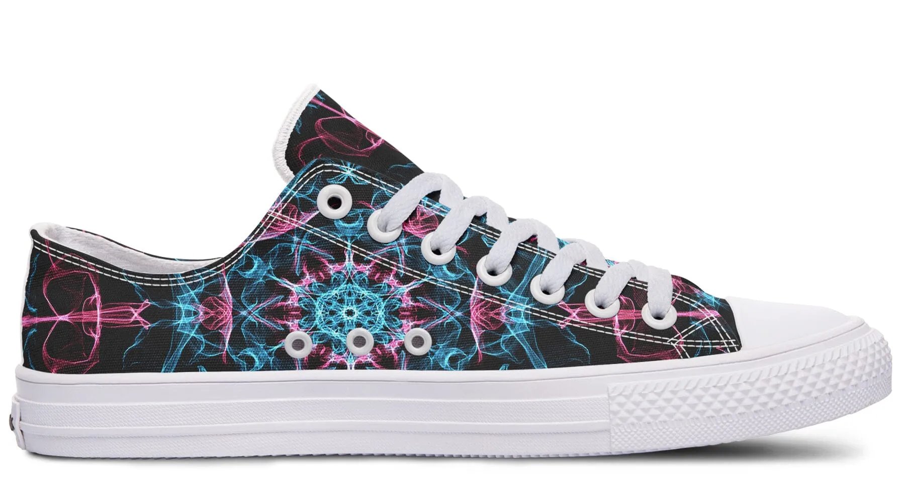 Smokey Blue Mandala Low Top Shoes