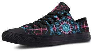 Smokey Blue Mandala Low Top Shoes