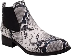 Snake Print Ankle Boots