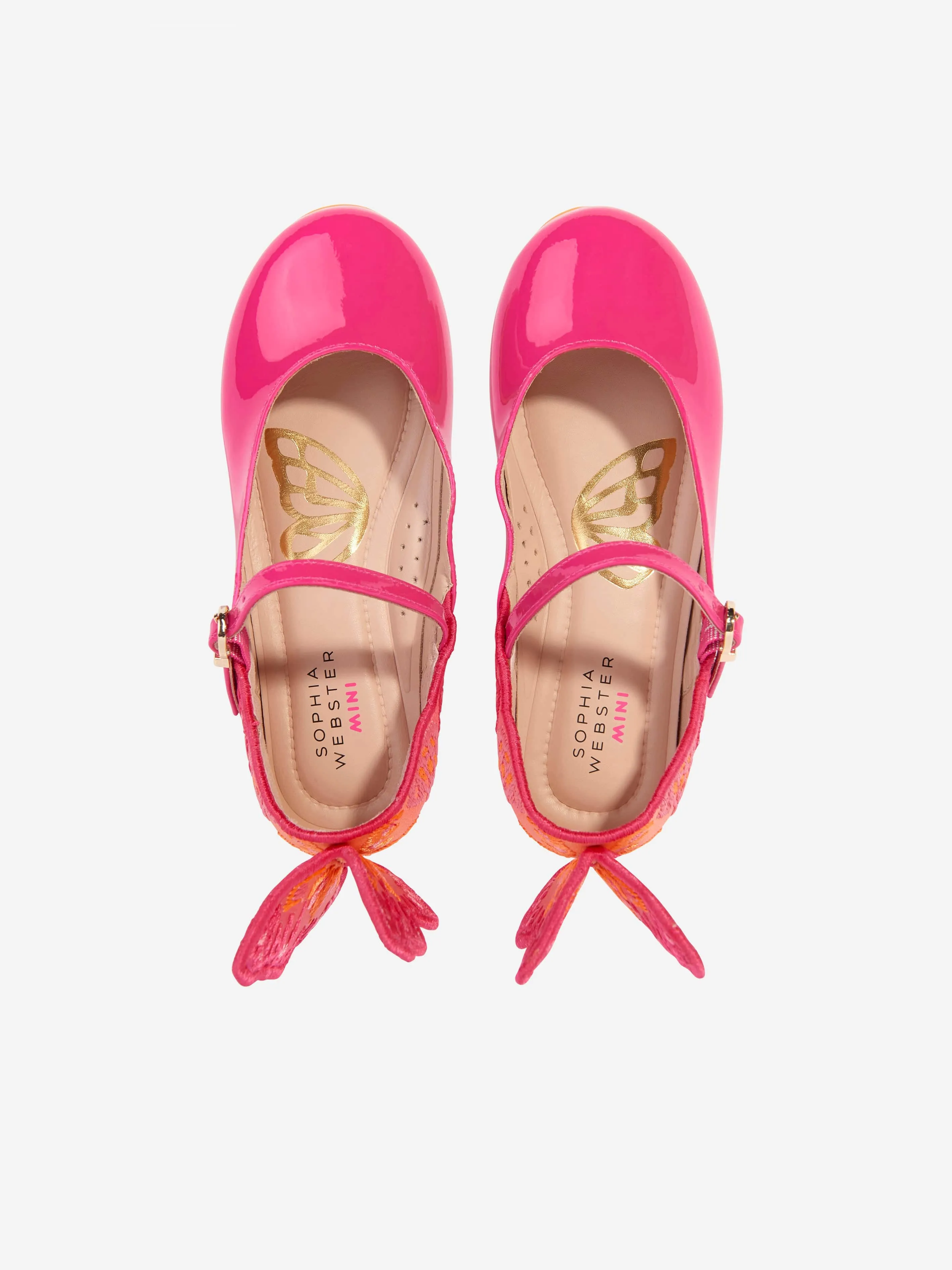 Sophia Webster Girls Leather Chiara Emboidery Shoes in Pink