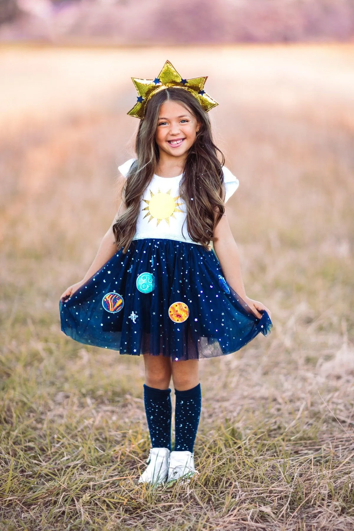 Space Kid Costume Knee High Socks