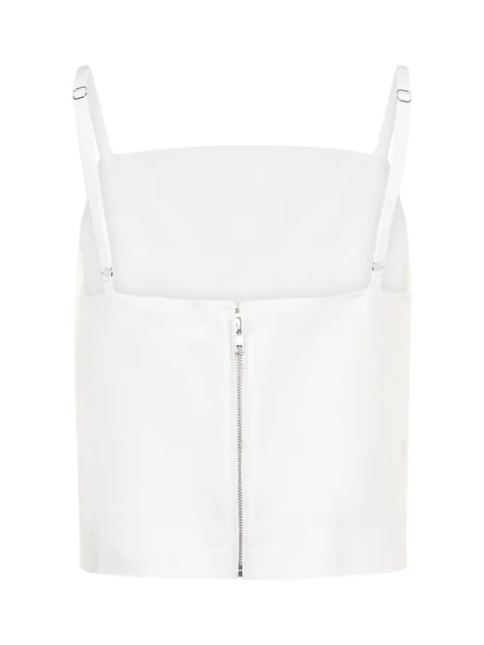 Sportmax   Carmine cotton canvas top 