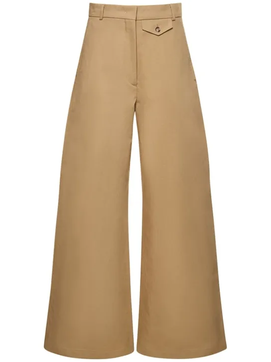 Sportmax   Febo cotton canvas low waist wide pants 