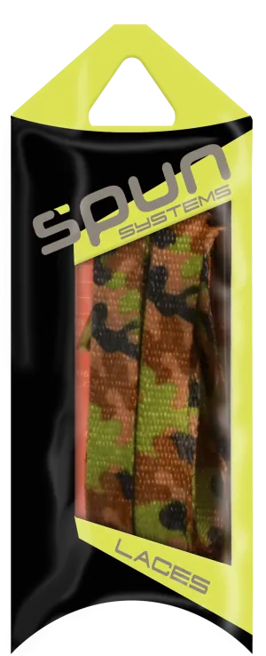 Spun™ 3/8" Printed ShoeLaces - Army Green Camo