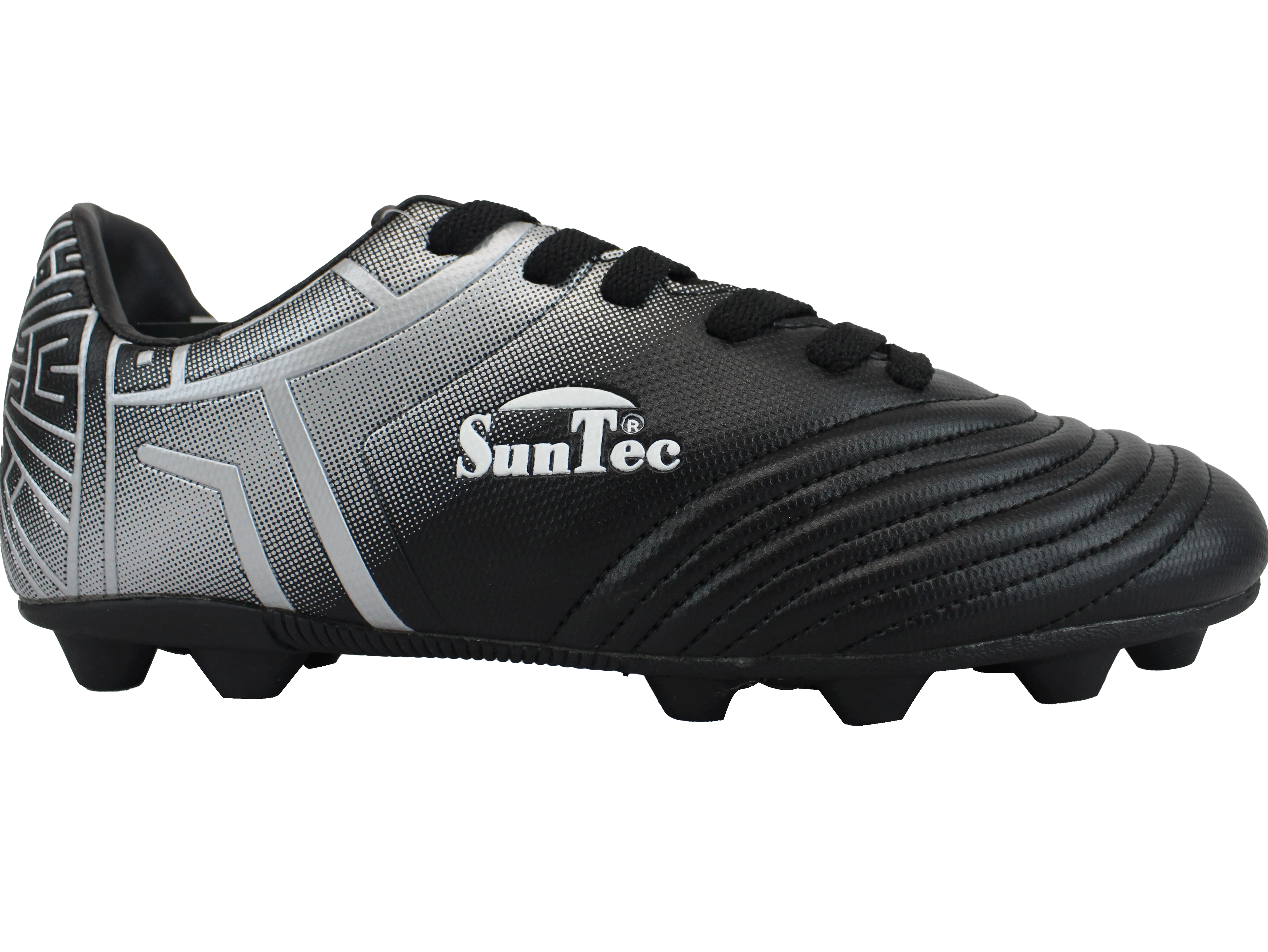 Sun-Tec Black/Silver Soccer Boots