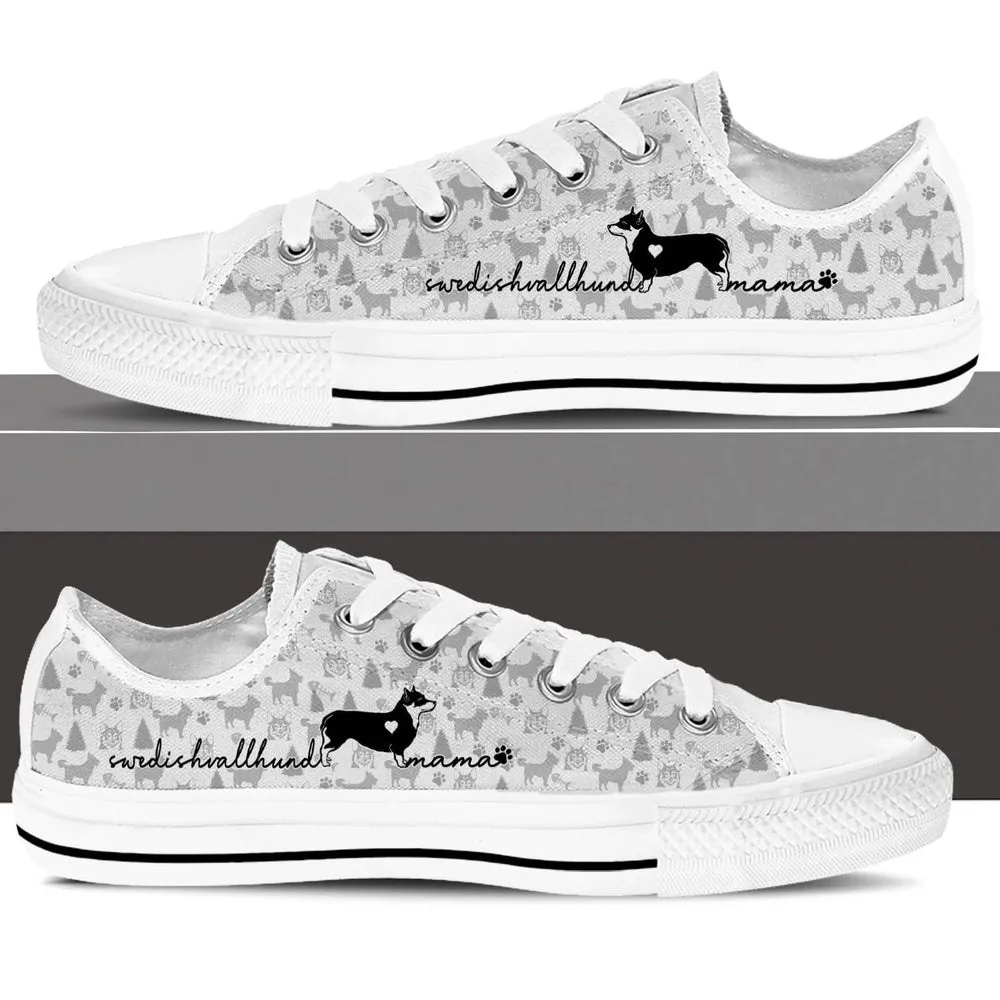 Swedish Vallhund Low Top Shoes - Dog Walking Shoes Men Women, Dog Printed Shoes, Canvas Shoes For Men, Women