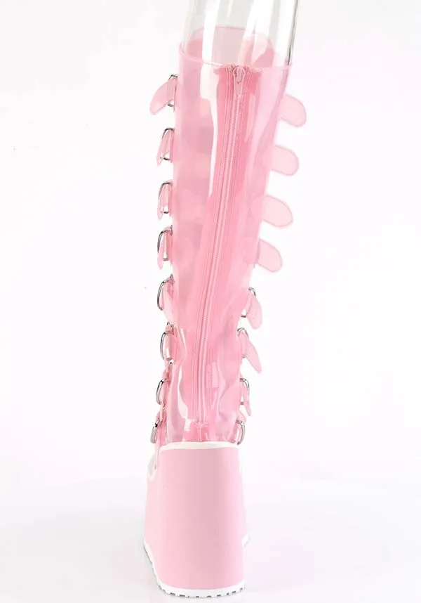 SWING-815C [Baby Pink TPU] | PLATFORM BOOTS [IN STOCK]**