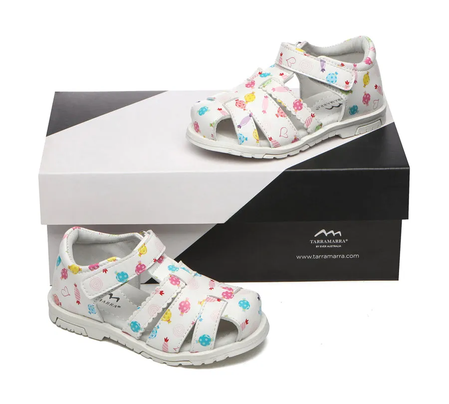 TARRAMARRA Kids Hoop and Loop Roma Candy Girls Sandals