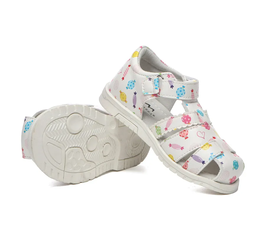 TARRAMARRA Kids Hoop and Loop Roma Candy Girls Sandals