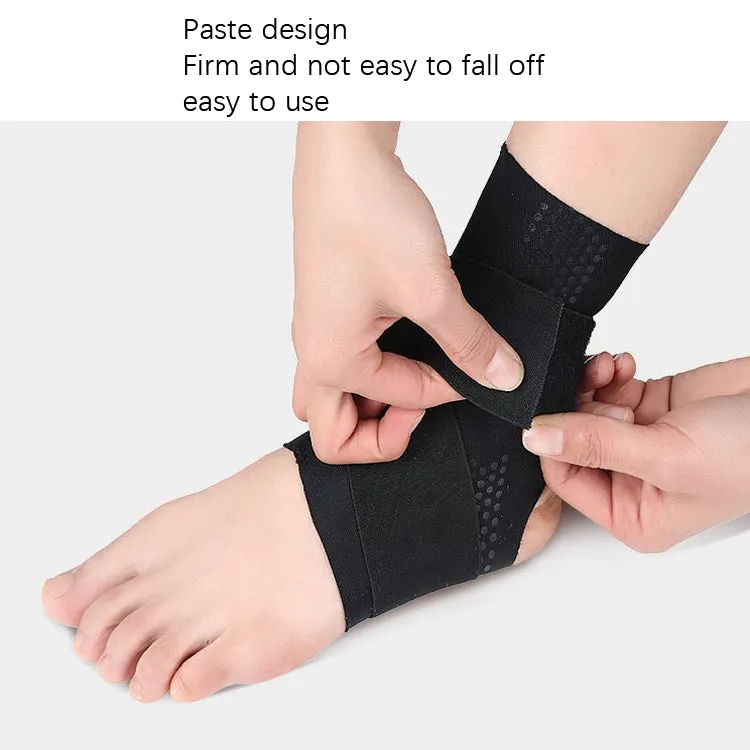 Thin Anti-Slip Dispensing Sports Compression Bandage Ankle Brace, Specification: L(Black)