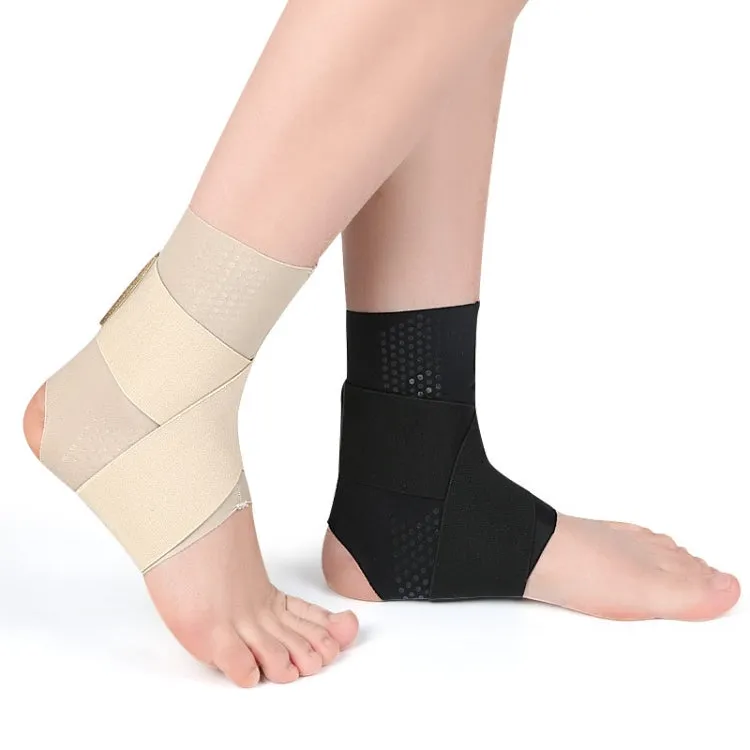 Thin Anti-Slip Dispensing Sports Compression Bandage Ankle Brace, Specification: L(Black)