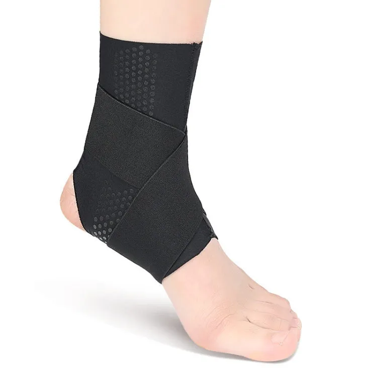 Thin Anti-Slip Dispensing Sports Compression Bandage Ankle Brace, Specification: L(Black)