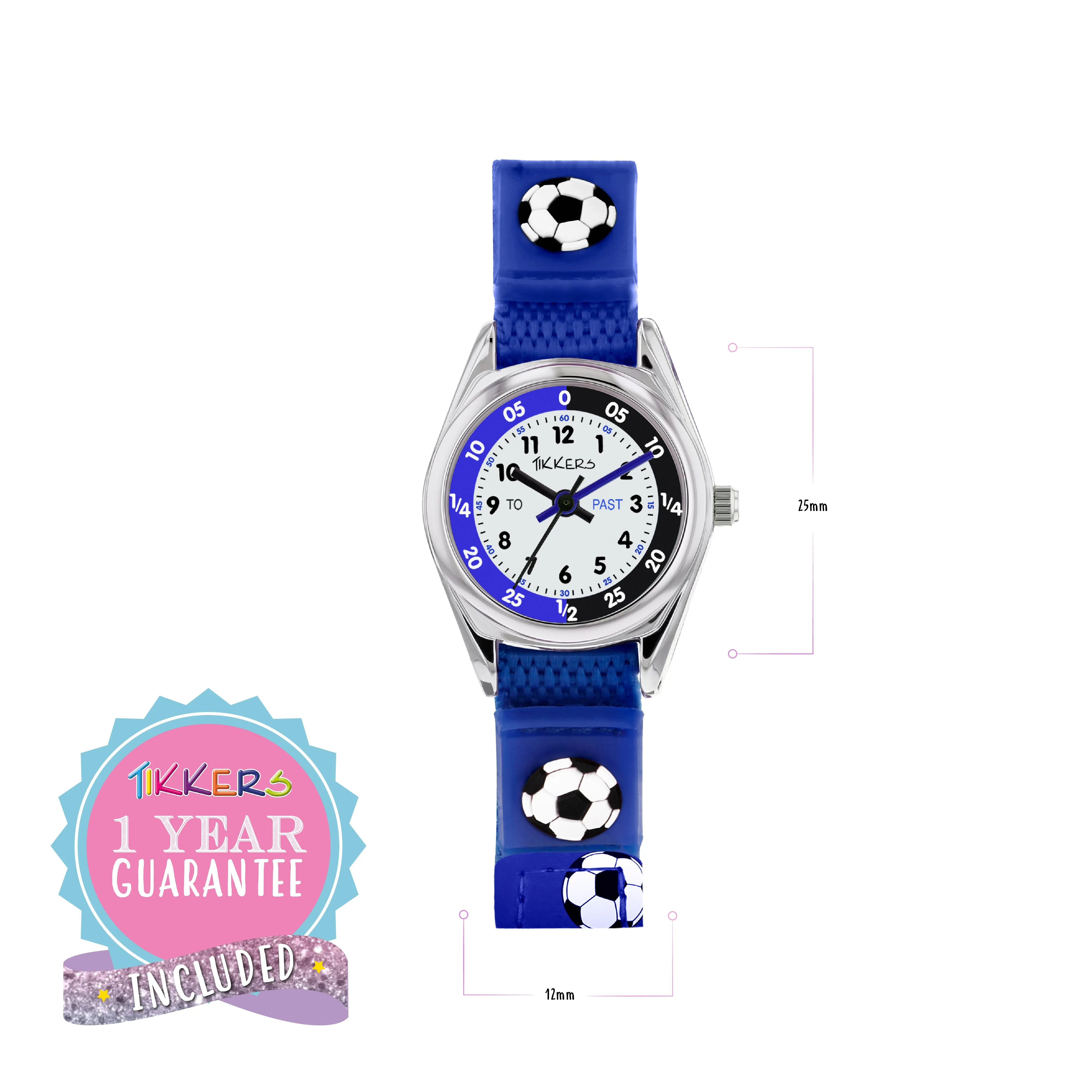 Tikkers Time Teacher Canvas Soccer Watch TK0122