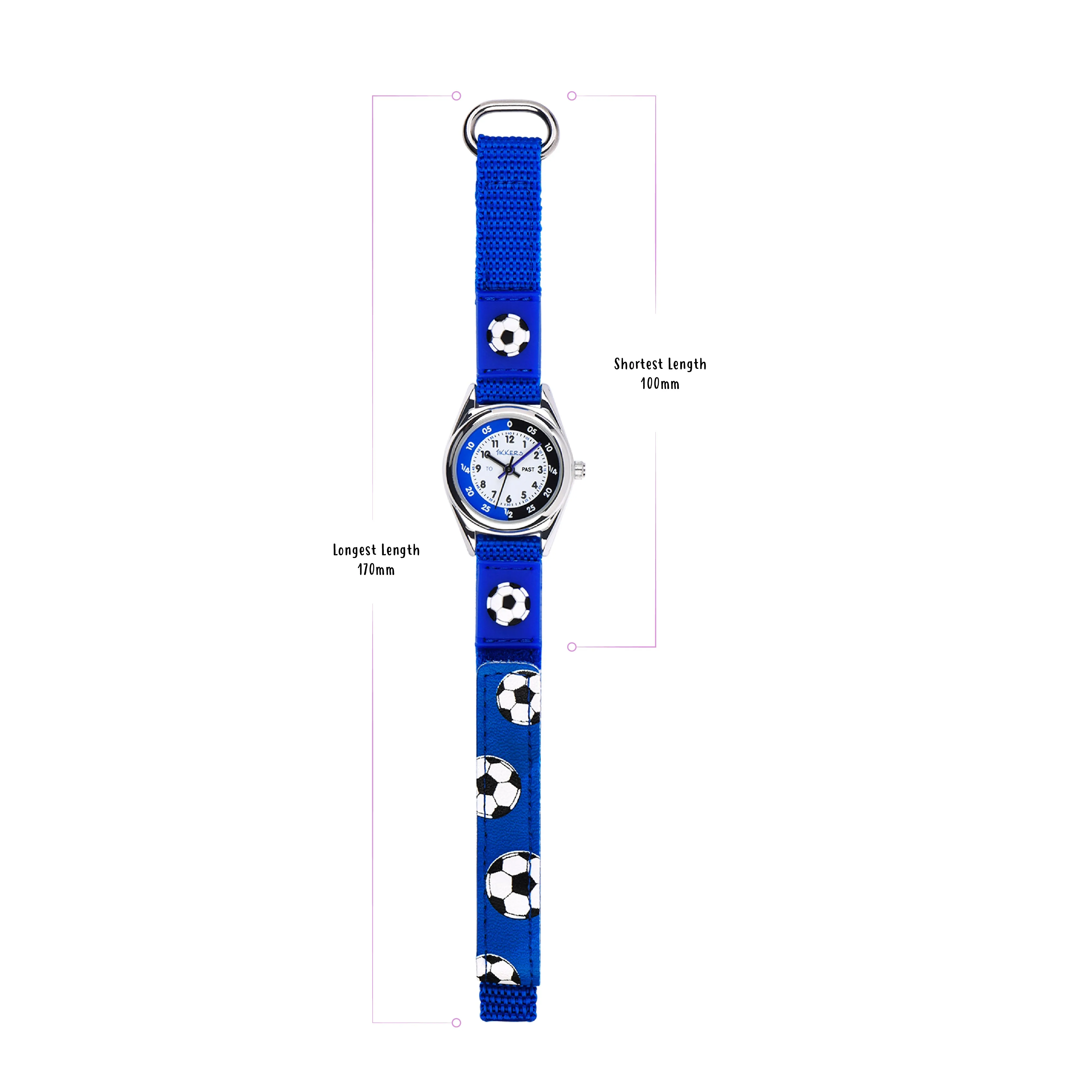 Tikkers Time Teacher Canvas Soccer Watch TK0122